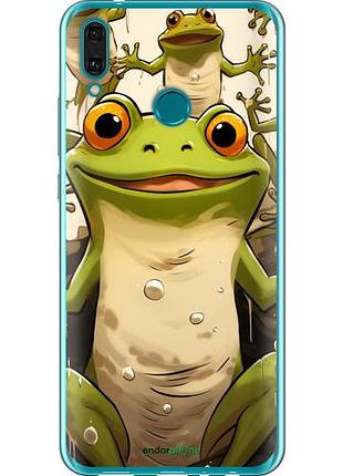 Чехол на huawei y9 2019 веселая жаба "5658u-1602-10746"