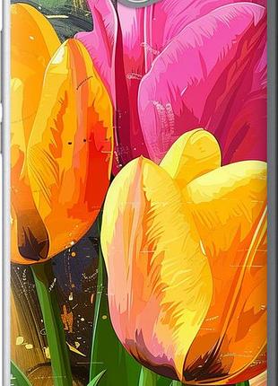 Чохол на huawei y7 2017 намальовані тюльпани "5990u-1019-10746"