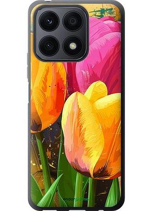 Чехол на huawei honor x8a нарисованные тюльпаны "5990u-2963-10746"