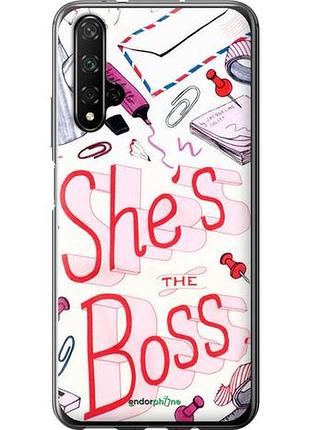 Чехол на huawei honor 20 she's the boss "4254u-1697-10746"