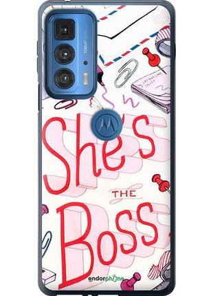 Чехол на motorola edge 20 pro she's the boss "4254u-2662-10746"