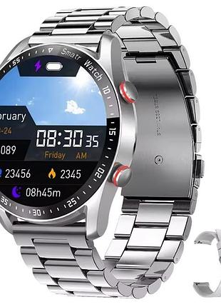 Смарт-часы для мужчин smart watch gt3 pro, full touch, amoled, ip67, bluetooth-звонки, стальной