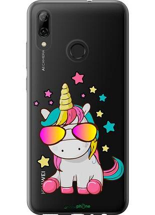 Чехол на huawei p smart 2019 единорог в очках "4879u-1634-10746"