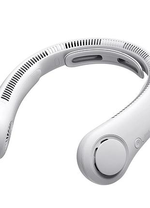 Вентилятор на шею jisulife neck fan life4 портативный, type-c, 5000 mah - серый