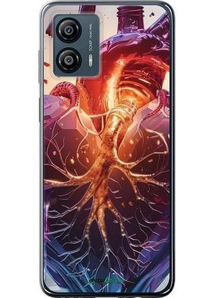 Чехол на motorola moto g53 crystal heart "6070u-3047-10746"