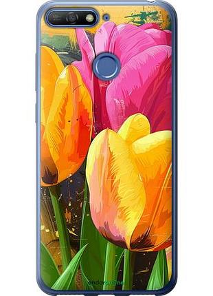 Чохол на huawei honor 7c намальовані тюльпани "5990u-1411-10746"