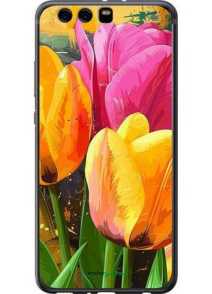 Чехол на huawei p10 plus нарисованные тюльпаны "5990u-963-10746"