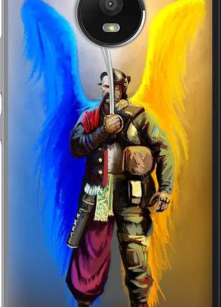 Чехол на motorola moto e4 plus воин-ангел "5317u-1000-10746"