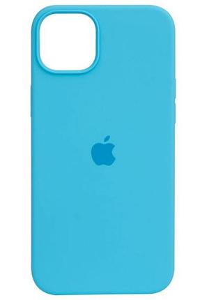 Чехол fiji silicone case для apple iphone 15 pro max бампер накладка soft touch с микрофиброй cornflower