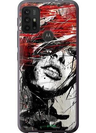 Чохол на motorola moto g10 обличчя дівчини "1162u-2319-10746"
