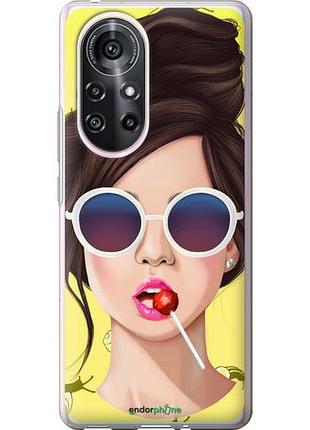 Чохол на huawei nova 8 pro дівчина з чупа-чупсом "3979u-2246-10746"