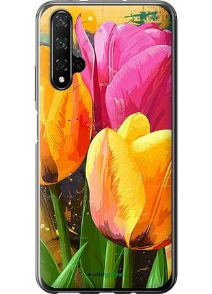 Чехол на huawei honor 20 нарисованные тюльпаны "5990u-1697-10746"
