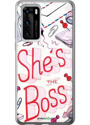 Чехол на huawei p40 she's the boss "4254u-1840-10746"