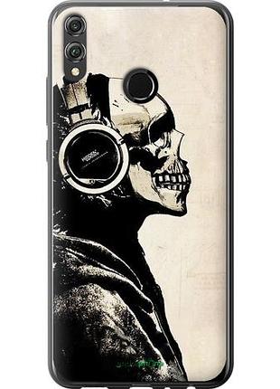 Чехол на huawei honor 8x скелет-меломан v2 "1200u-1596-10746"
