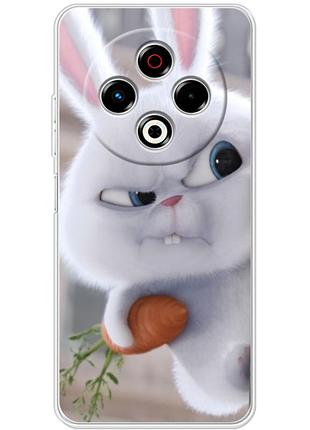 Чехол силиконовый с картинкой на tecno spark 30 (кролик снежок)