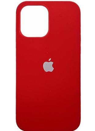 Чохол fiji silicone case для apple iphone 14 pro max бампер накладка soft touch з мікрофіброю dark red