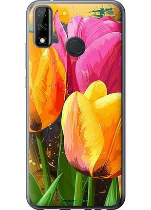 Чехол на huawei p smart 2020 нарисованные тюльпаны "5990u-2060-10746"