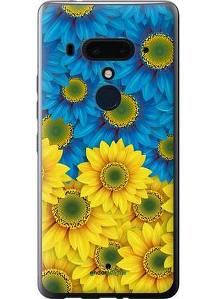 Чохол на htc u12 plus жовто-блакитні квіти "1048u-1712-10746"
