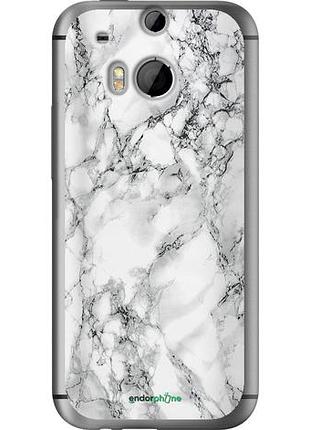 Чехол на htc one m8 мрамор белый "4480u-30-10746"