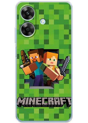 Чохол силіконовий з картинкою на realme note 60 (майнкрафт, minecraft)
