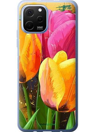 Чохол на huawei nova y61 намальовані тюльпани "5990u-2983-10746"