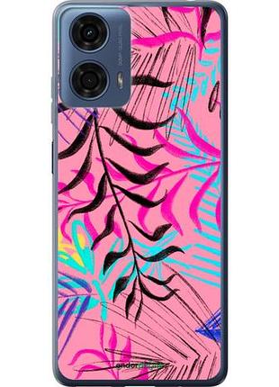 Чехол на motorola moto g24 power растительный узор 2 "4740u-3665-10746"