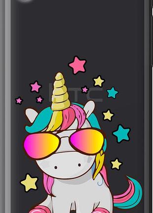 Чехол на htc desire 816 единорог в очках "4879u-169-10746"