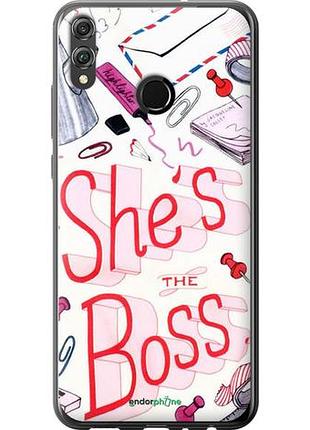 Чехол на huawei honor 8x she's the boss "4254u-1596-10746"