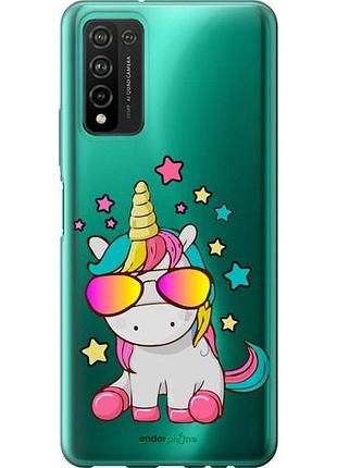 Чехол на huawei honor 10x lite единорог в очках "4879u-2198-10746"