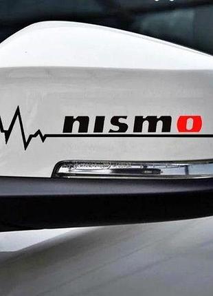 Наклейки на авто " nismo на зеркало " 2 шт 3х15 см