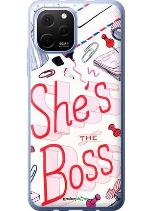 Чехол на huawei nova y61 she's the boss "4254u-2983-10746"