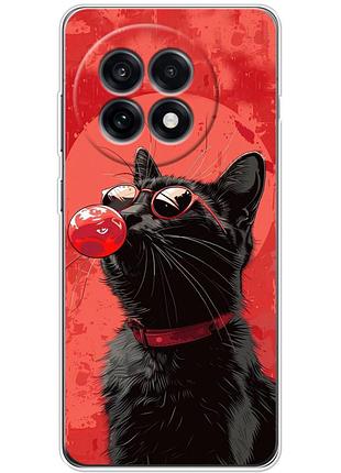 Чохол силіконовий з картинкою на oneplus 13 r (стильний котик)