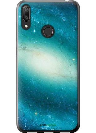 Чехол на huawei y7 2019 голубая галактика "177u-1638-10746"