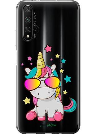 Чехол на huawei honor 20 единорог в очках "4879u-1697-10746"
