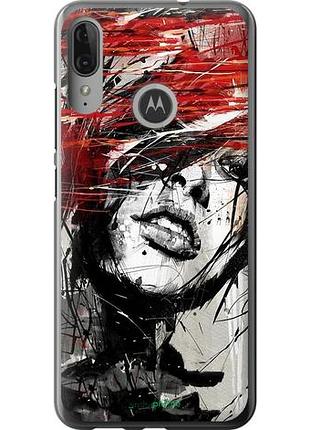 Чехол на motorola moto e6 plus лицо девушки "1162u-1780-10746"