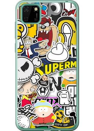 Чехол на huawei y5p popular logos "4023u-1936-10746"