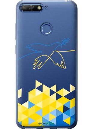 Чехол на huawei honor 7c птица мира "5231u-1411-10746"
