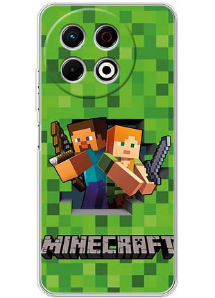 Чохол силіконовий з картинкою на tecno spark 30 pro (майнкрафт, minecraft)