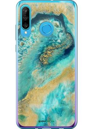 Чехол на huawei p30 lite green marble "4365u-1651-10746"