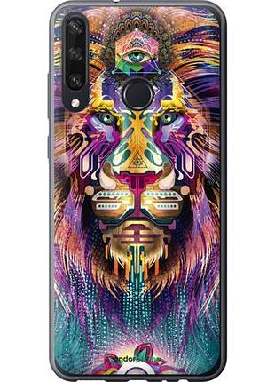 Чехол на huawei y6p люминесцентный лев "4037u-1952-10746"