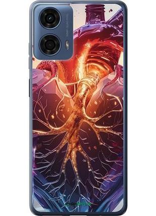 Чехол на motorola moto g24 power crystal heart "6070u-3665-10746"