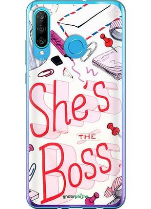 Чехол на huawei p30 lite she's the boss "4254u-1651-10746"