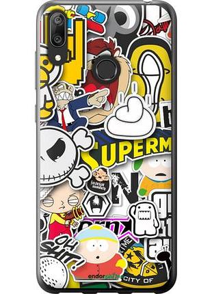 Чехол на huawei y7 2019 popular logos "4023u-1638-10746"