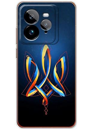 Чехол силиконовый с картинкой на realme gt 7 pro (патриотический, герб украины)
