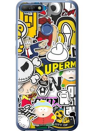 Чехол на huawei honor 7c popular logos "4023u-1411-10746"