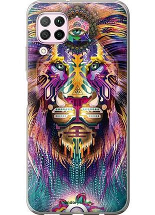 Чехол на huawei nova 6se люминесцентный лев "4037u-1823-10746"
