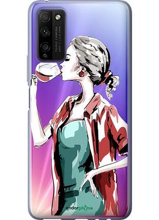 Чохол на huawei honor 30 lite дівчина з келихом "4662u-2074-10746"