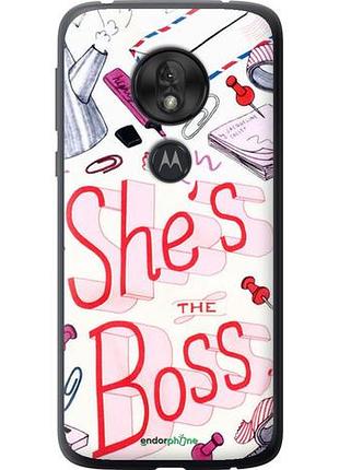 Чехол на motorola moto g7 play she's the boss "4254u-1656-10746"