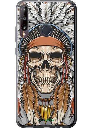Чехол на huawei p40 lite e череп индейца "4032u-1875-10746"