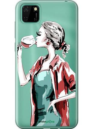 Чохол на huawei y5p дівчина з келихом "4662u-1936-10746"